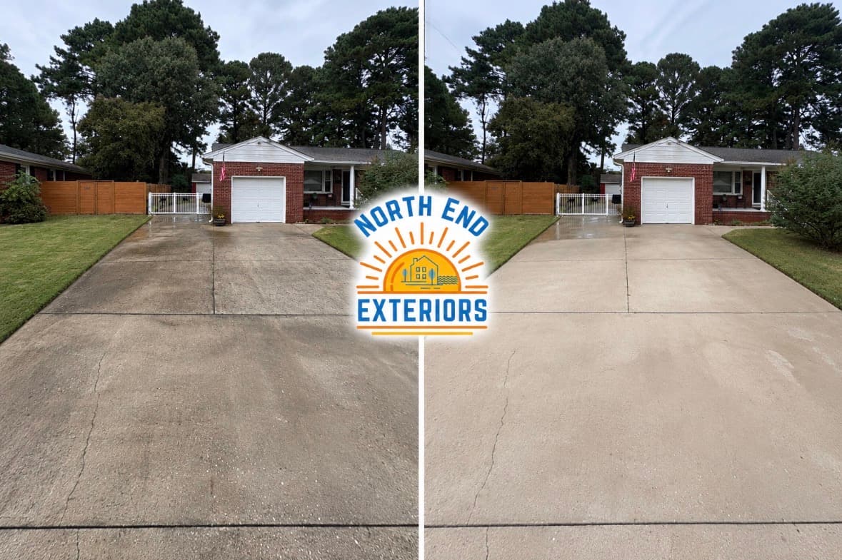 Exterior cleaning project in Virginia Beach